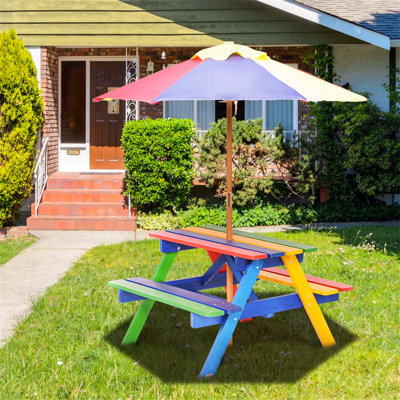 Padilla Kids 2 Piece Rectangular Outdoor Table Or Chair and Chair Set