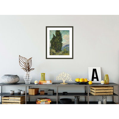 «Cypresses» par Vincent van Gogh, impression giclée encadrée
