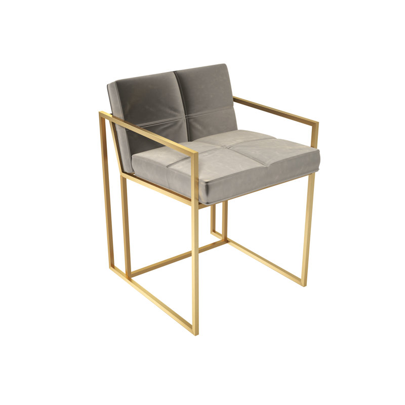 Wattripont Velvet Armchair, Brass Brushed, Silver