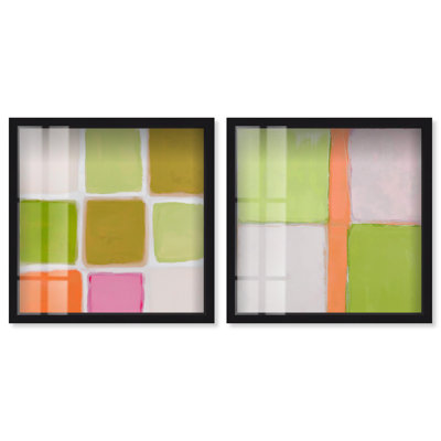 «Pastel Minimal Boho Art», ensemble de 2 panneaux par Shadowbox 