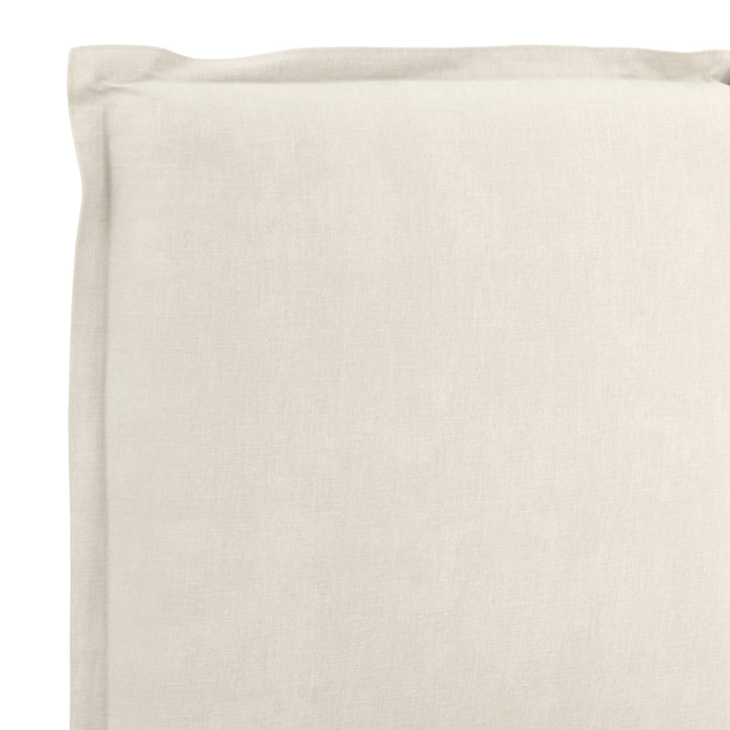 Babak Upholstered Pillowed Bed, Double (4'6), Ivory
