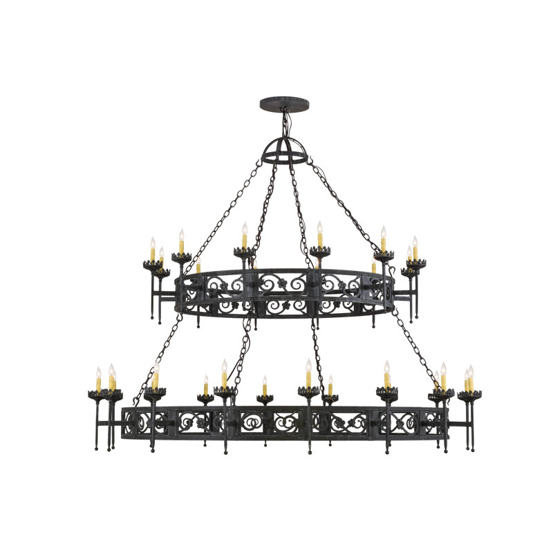 Lustre 28 lumières façon bougie Majella