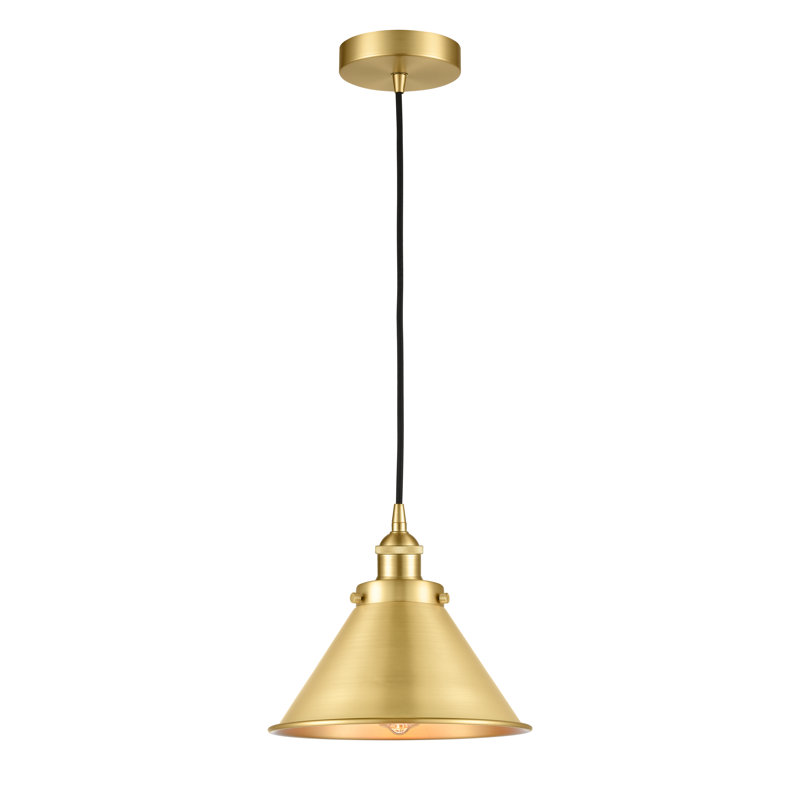 Luminaire suspendu conique à 1 lumière Legere, DEL, Or satiné, Or satiné