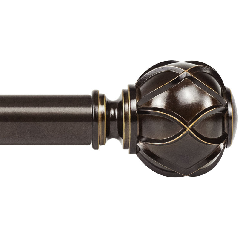 Tringle à rideaux simple ajustable Derra, Bronze, 31" - 59"