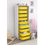 Armoire polyvalente moderne 17,9 po x 48,0 po x 11,8 po | 100% panneau de particules enduit de mélamine, épaisseur: 0,7 pouce | Comprend de nombreuses tablettes, des pieds en plastique et une conception murale | Parfait pour les solutions de bureau à d-440259419
