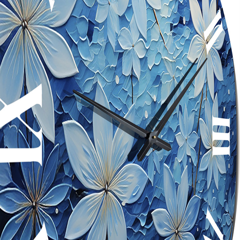 Chaynee - Horloge murale florale, Très grand
