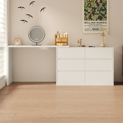 Elegant Revolving Makeup Vanity by Latitude Run
