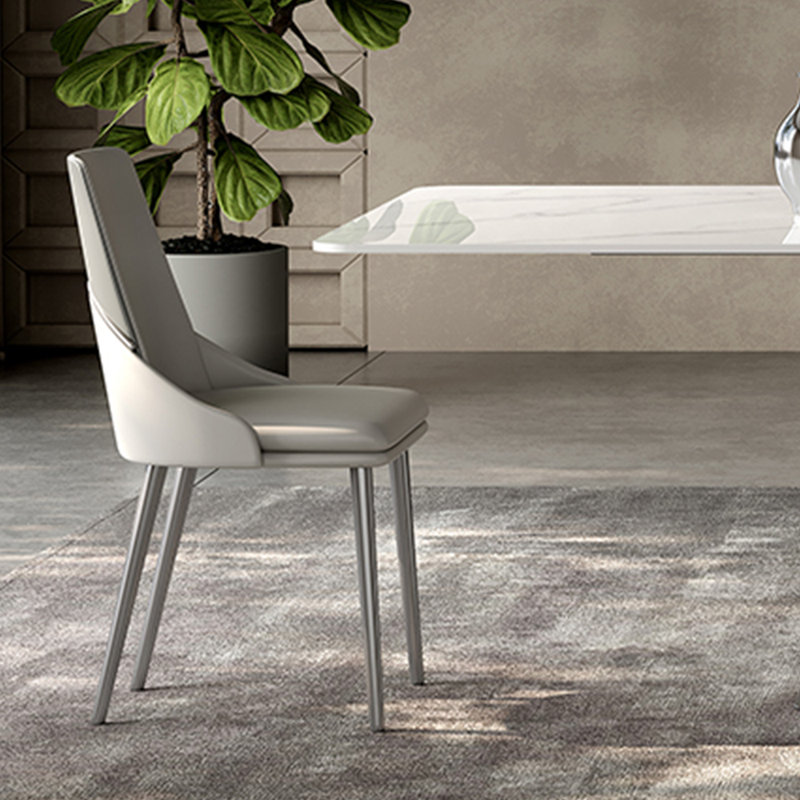 Italian minimalist rectangular dining table sets, 29.5"H x 78.7"L x 35.4"W