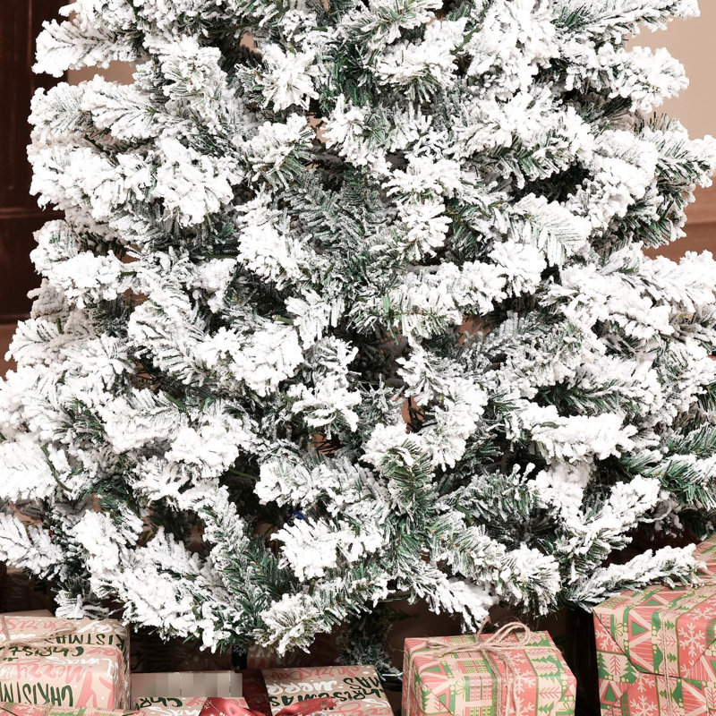 Arbre de Noël avec 350, 7,5 pi, construction stable 7,5 pi effet artificiel, lumières, pieds pliables