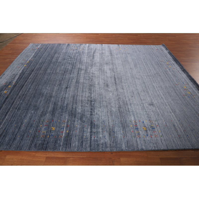 Tapis tribal bleu Gabbeh 8