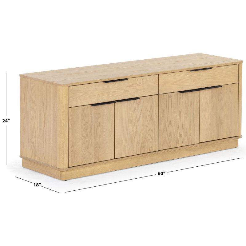 Gabrietta Media Console TV Stand, Natural