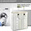 Double Compartment Large Fabric Laundry Basket With Handles (Light Grey)