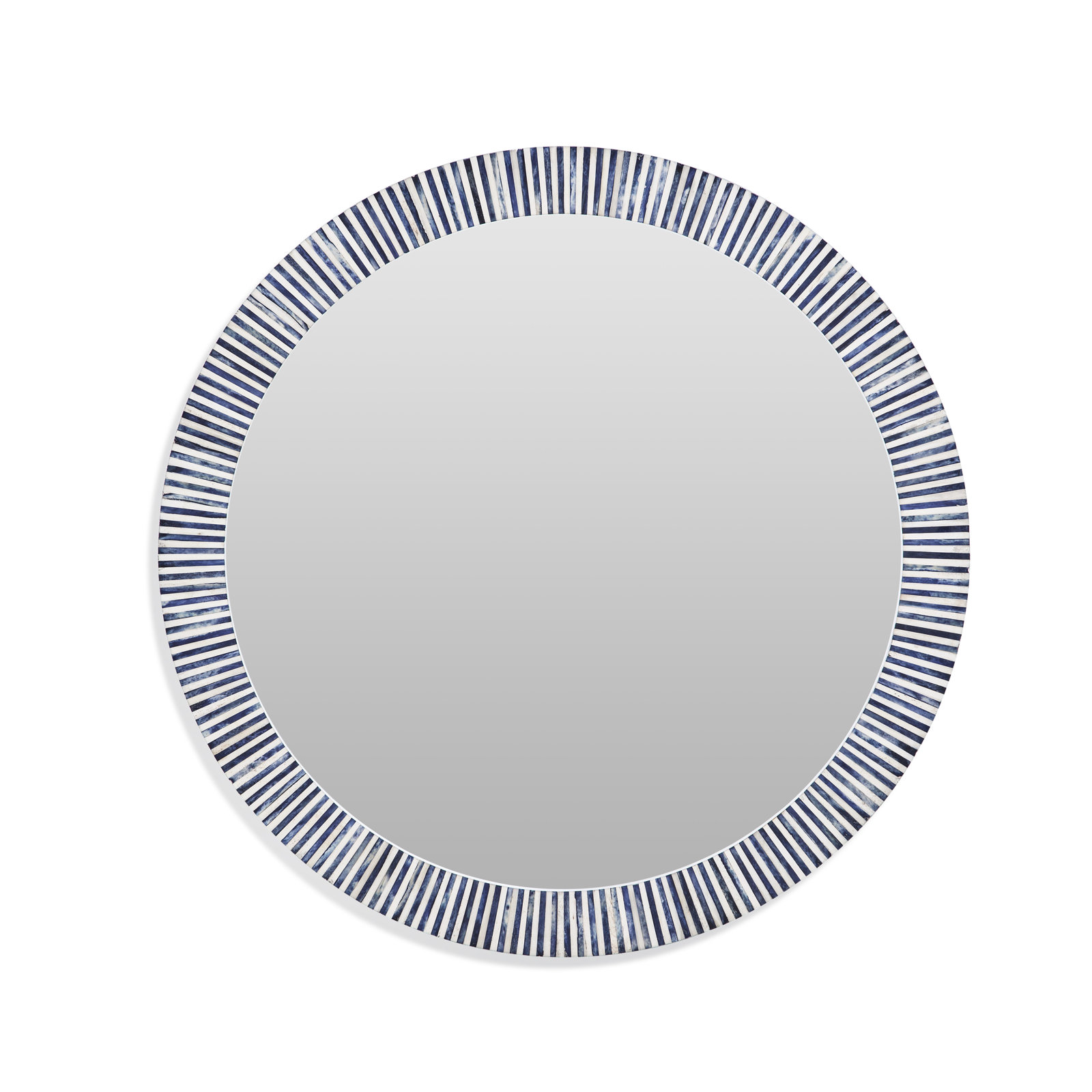 Vancouver Bone Flat Wall Mirror, 36" H x 36" W