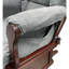 Fauteuil oscillant avec repose-pieds en microfibre et cerisier
