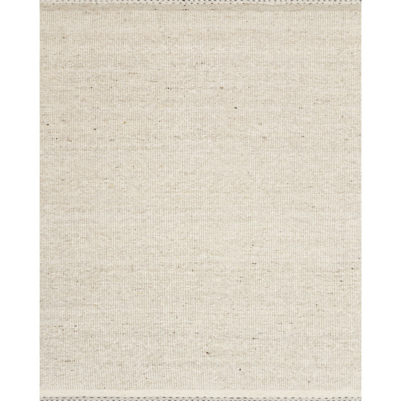 Tapis avoine tissé à la main Larissa, Rectangle 5 pi x 7 pi 6 po