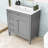 Sriyaan Bathroom Vanity with Ceramic Top, Bathroom Storage Cabinet with 2 Drawers and Tip-out Drawer-464534785-411531476