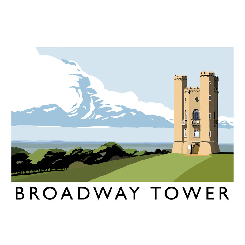 Broadway Tower by Richard O'Neil - Print, No Frame, 30 cm H x 40 cm W x 1 cm D