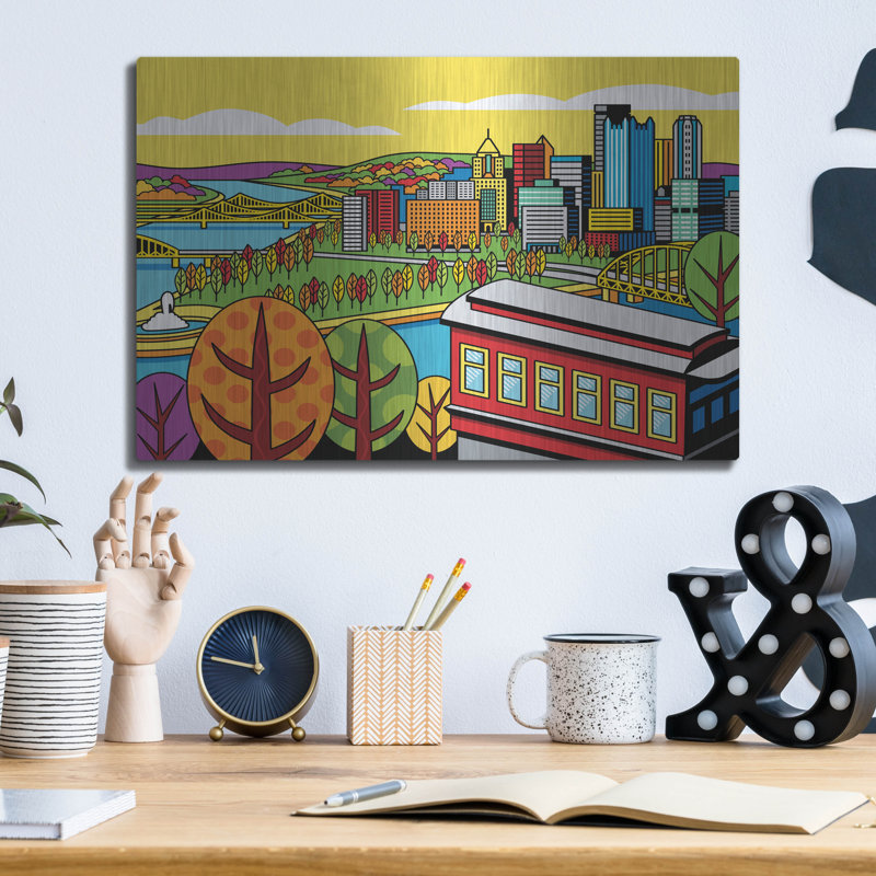 «Pittsburgh Incline Autumn Pop» par Ron Magnes, H 12 po x l 16 po