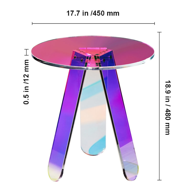 Round Iridescent Side Table