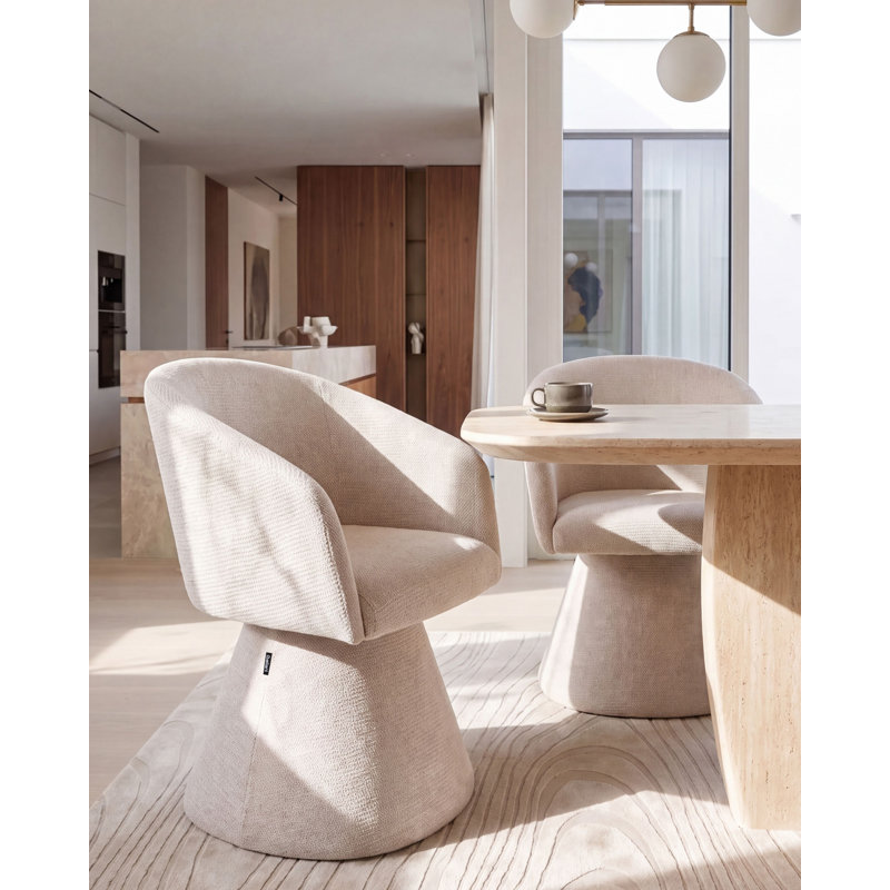 RYGGA 47cm H Fabric Upholstered Armchair, Beige, Beige, Beige