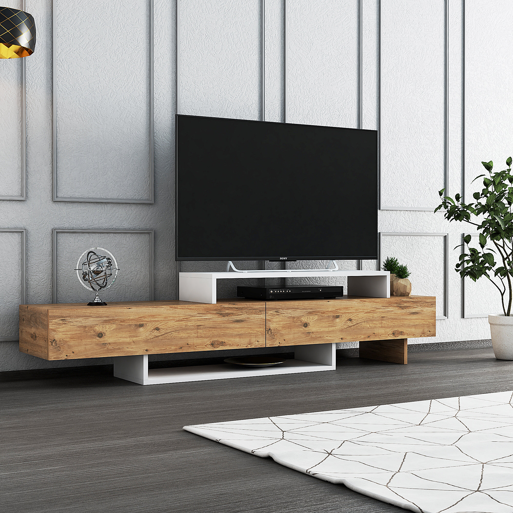 Latitude Run® Buddha Minimalist TV Stand up to 65