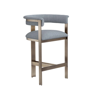 Darcy Upholstered Stool with Metal Frame