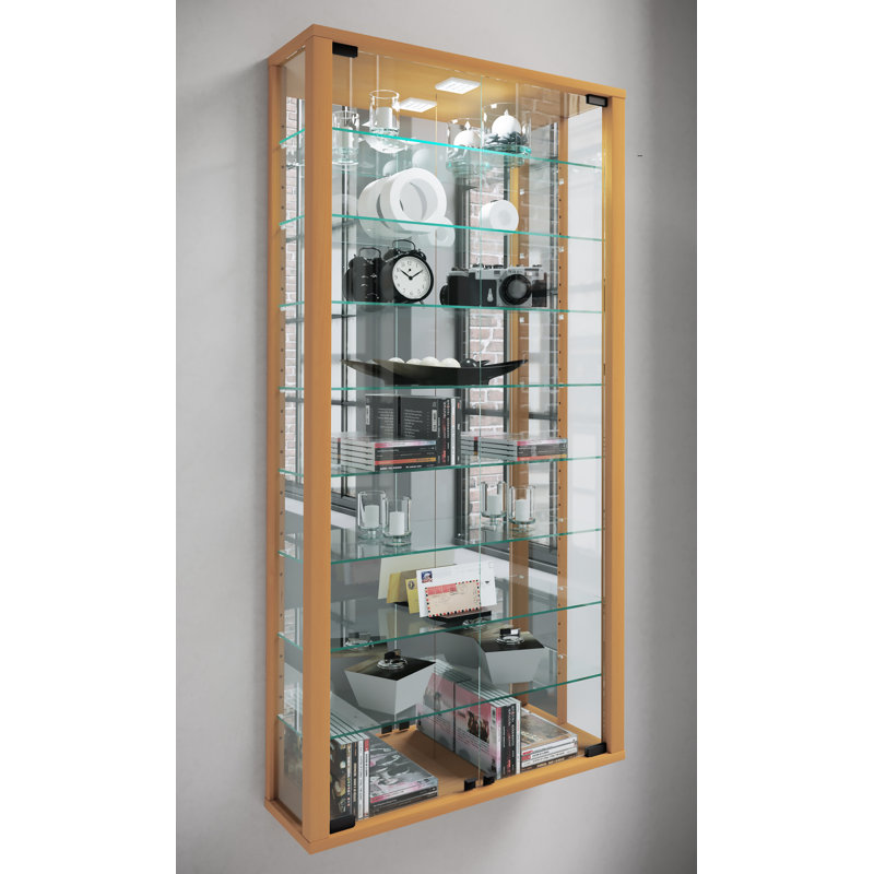 Carlyne 59 cm W Display Cabinet, Beech, Yes
