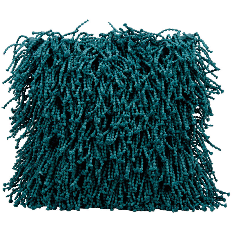 Ruffled Throw Pillow, Teal