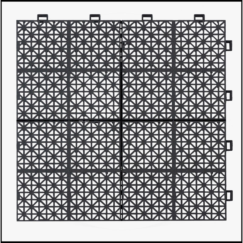 Carreaux de terrasse en plastique polyvalents pour une utilisation extérieure et intérieure avec capacité de poids élevée et fonction antidérapante