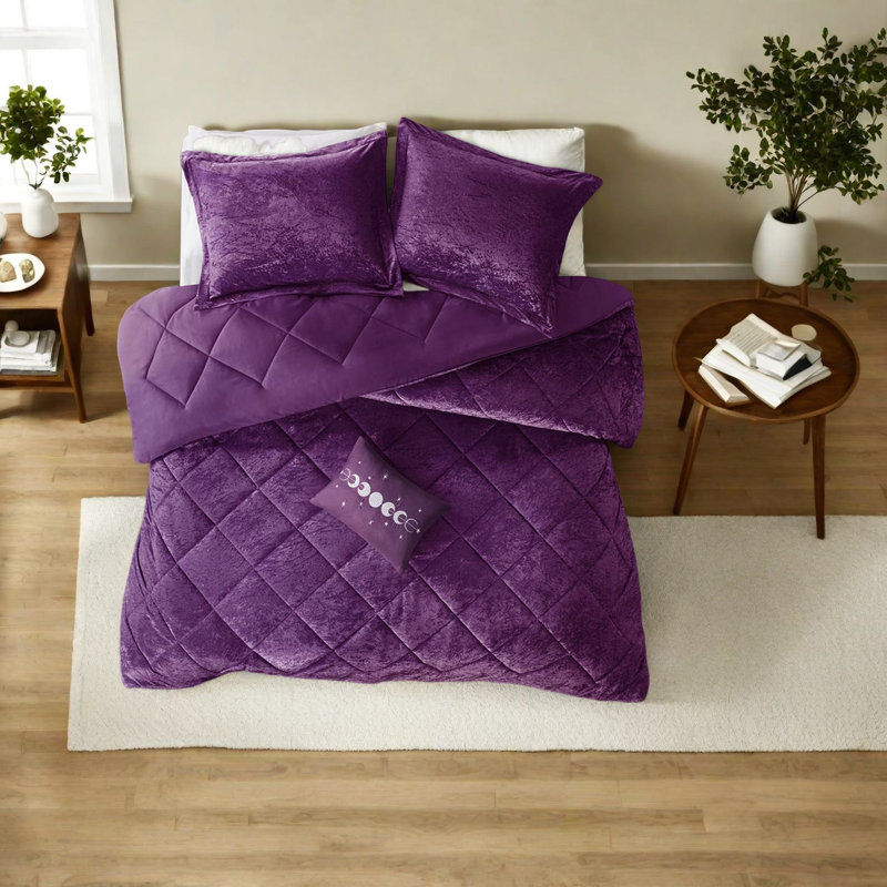 Ensemble de literie en velours luxueux de style glamour pour la chambre à coucher