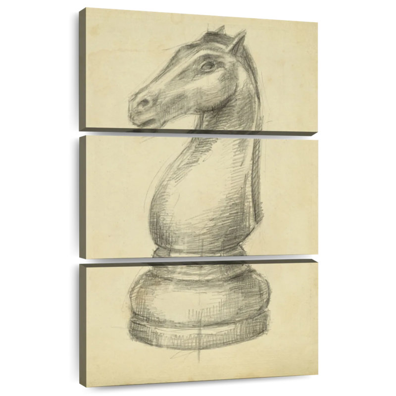 Senne Antique Chess II, H 38 po x l 24 po