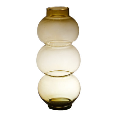 Vase rond en verre recyclé soufflé à la bouche