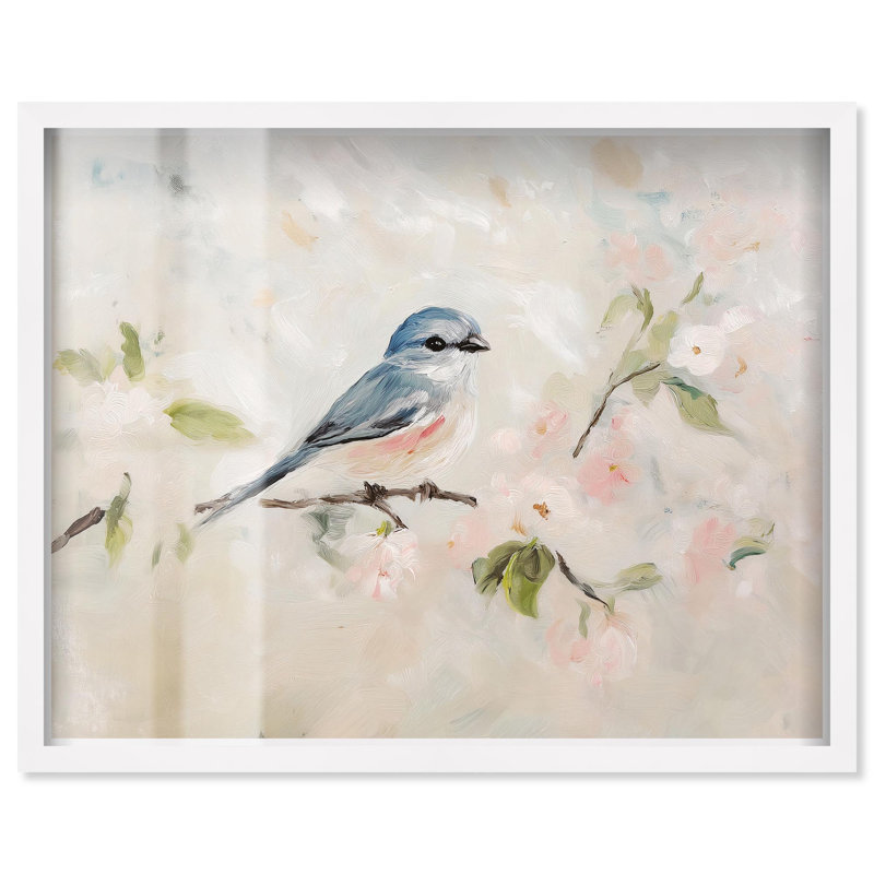 Perchoir Messenger I Farmhouse Art Shadowbox Print par Art Remedy, H 37 po x l 46 po, Blanc