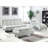White Upholstered Tufted Convertible Sofa Bed