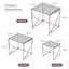 Modern Stainless Steel Nesting Tables With Tempered Glass Top Set of 3 For Living Room (Curve)-2099656744