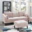 Ensemble modulaire 5 pièces, 2 fauteuils à 2 accoudoirs, 2 chaises sans accoudoirs, 1 repose-pieds, tissu Morgan-1404935757