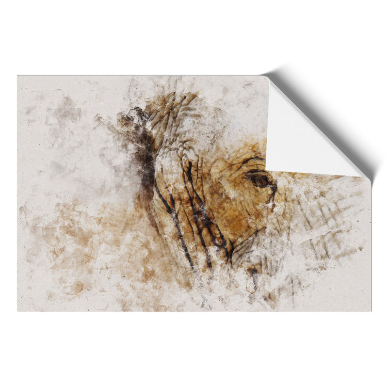 Elephant Watercolour - Frameless Print, 21cm H x 30cm W x 0.1cm D