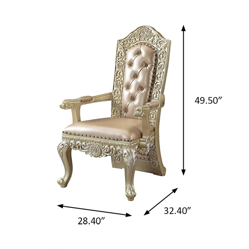 20.5 " H Faux Leather Upholstered Armchair