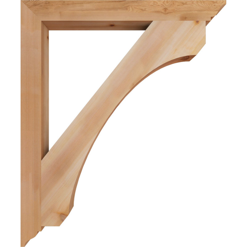 Support en bois rustique traditionnel BKTLEC01, Cèdre rouge de l'Ouest (lisse), H 48 po x l 3,5 po x P 40 po