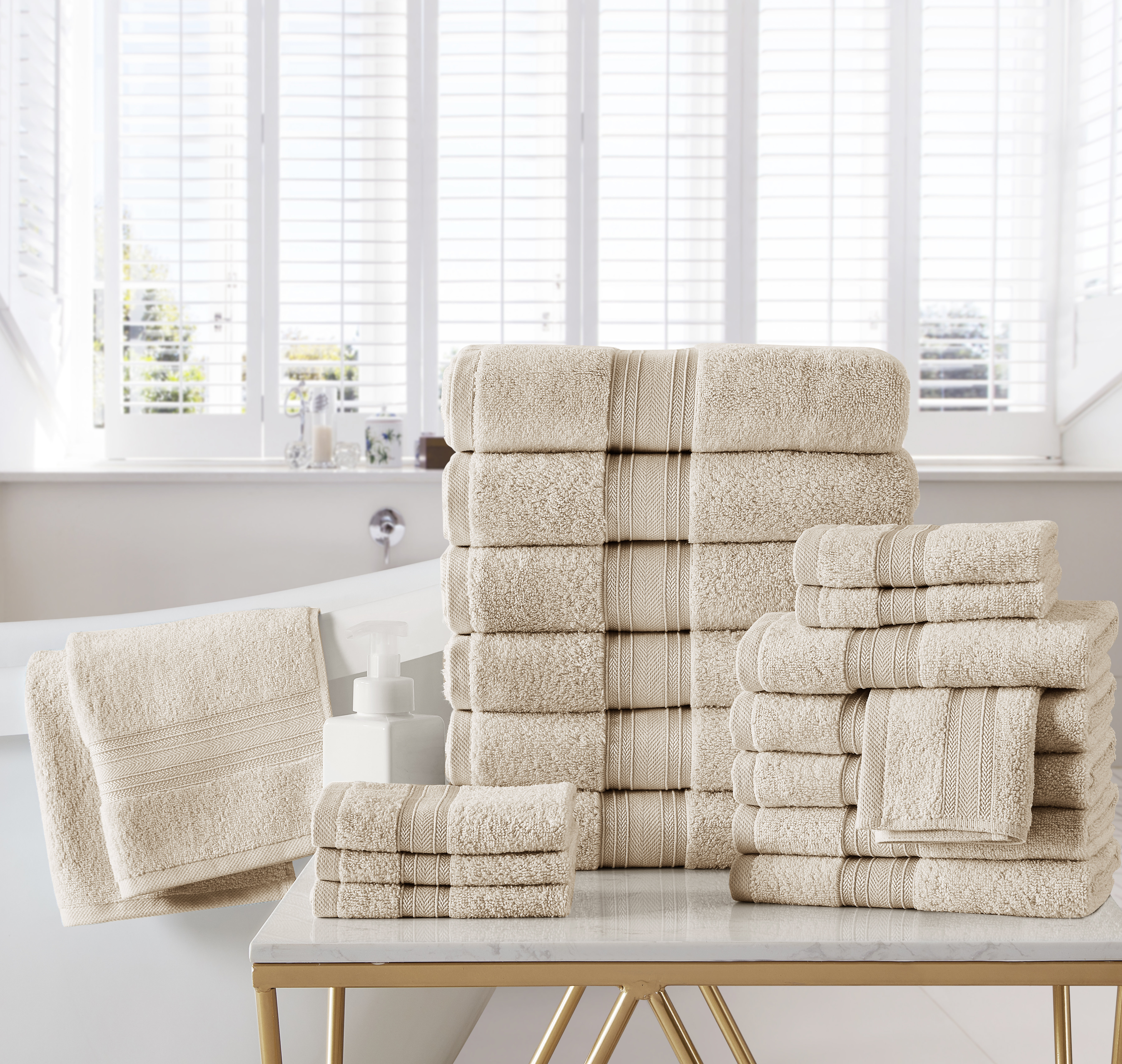 Spirit Linen 18-piece Cotton Towel Set & Reviews | Wayfair