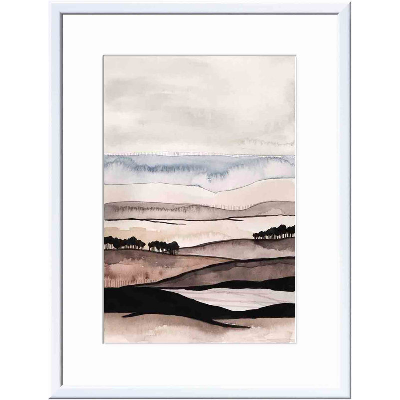 Watercolor Strata I by Grace Popp - Single Picture Frame Painting, White, 12"H x 12"W