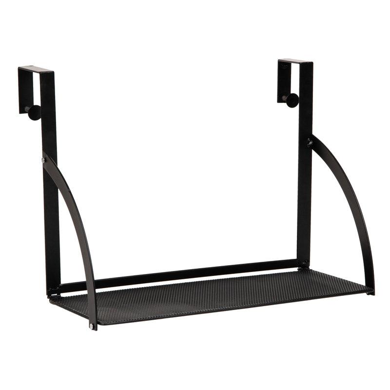 Mind Reader Hanging Cubicle Shelf Organizer, Cubicle Shelf for Office Supplies, Plants, and Decor, Easy to Install, Metal, Black