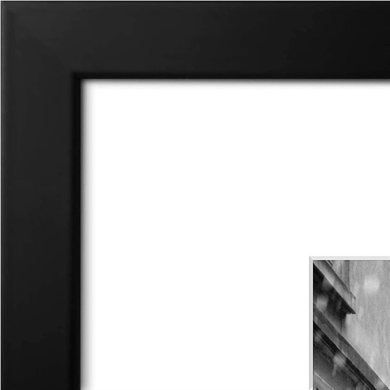 9x12 Picture Frame in Black - Displays 6x8 With Mat and 9x12 Without Mat (2-Pack)