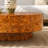43" Modern Oval Coffee Table With Solid Wooden Veneer-404640766