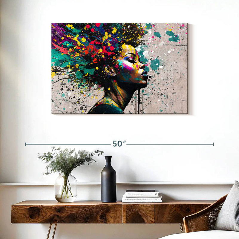 Leisha fière beauté africaine, H 24 po x l 36 po