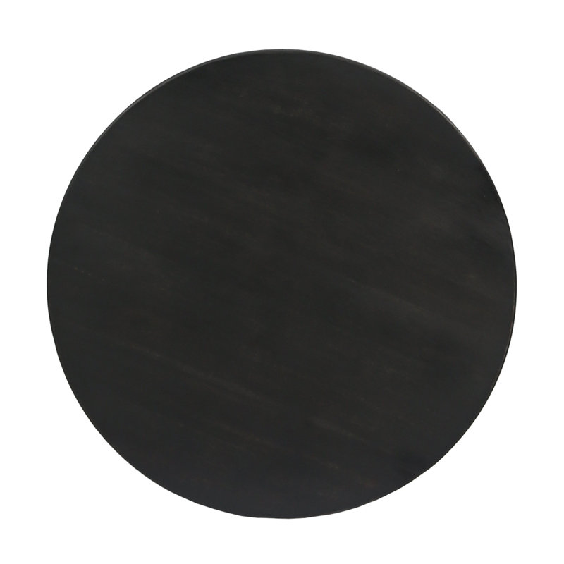 Solid Wood End Table, Dark Gray