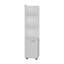 Armoire autoportante en lin, 2 portes, tablettes ouvertes - blanc