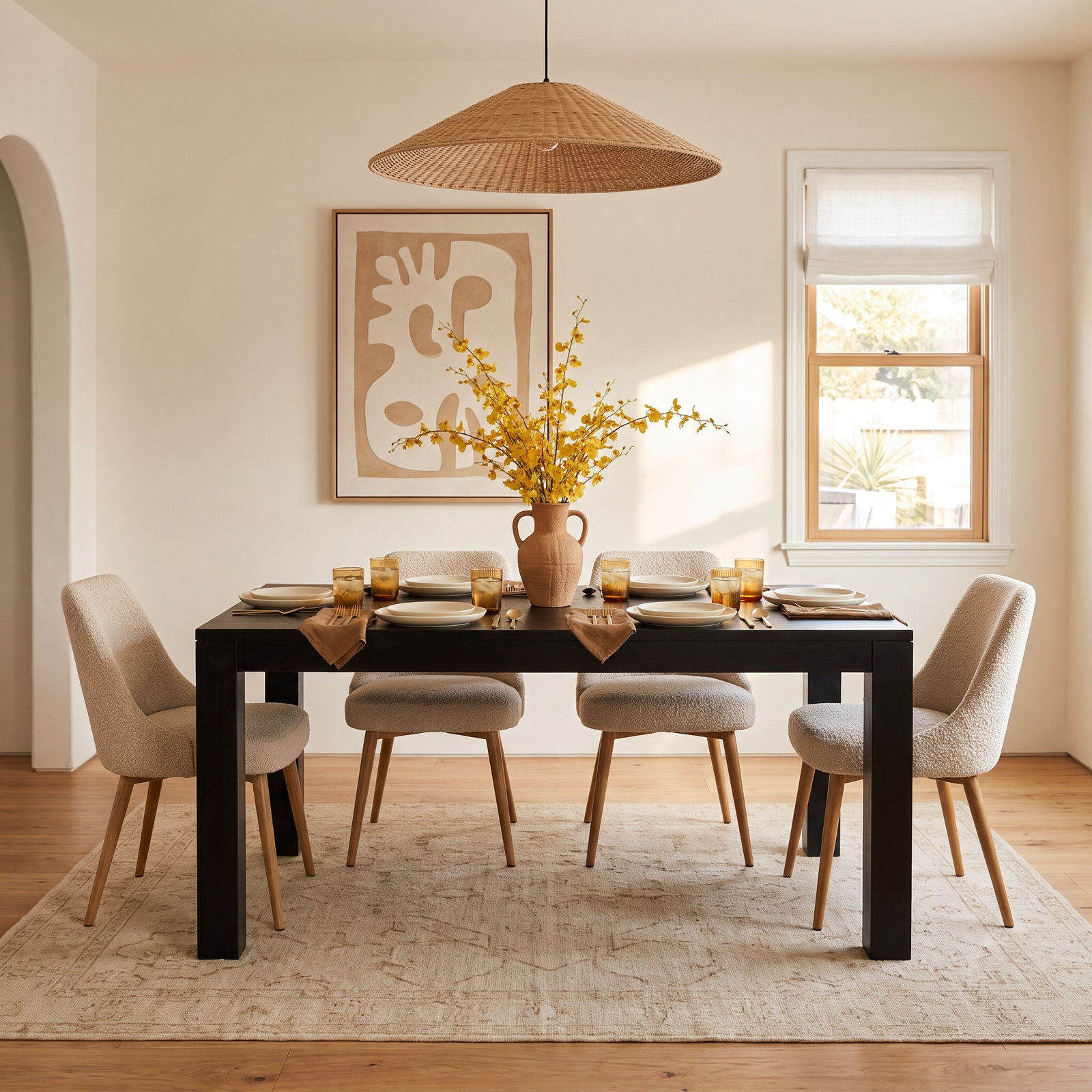 Bronner 63 " Mango Dining Table, Black