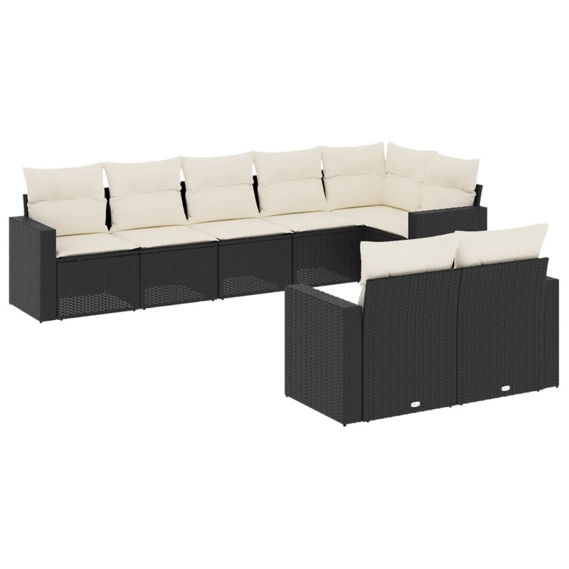 Vidaxl Garden Sofa Set Black