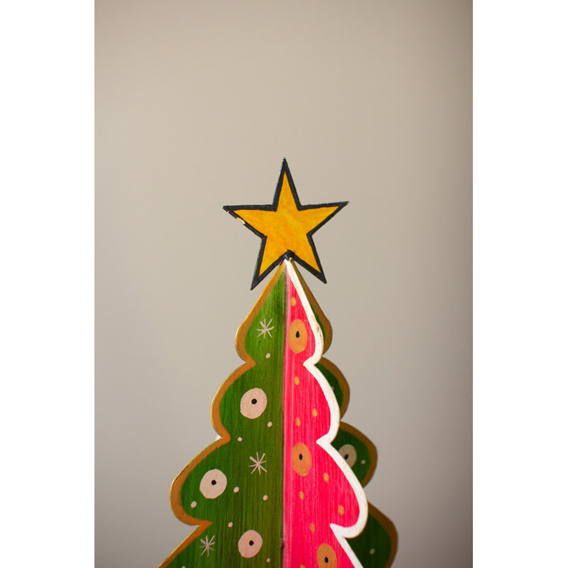  Ensemble de 2 décorations d'arbre de Noël en métal peint